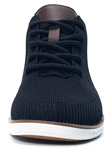 Nedawm Mens Casual Sneakers Dress Shoes Mesh Wingtip Oxford Shoes Breathable Lightweight Outdoor Walking Shoes, Black 10.5 #TOP2