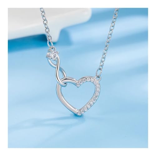 Collares entrelazados de plata 925 con corazón, el reflejo de un amor incondicional 2