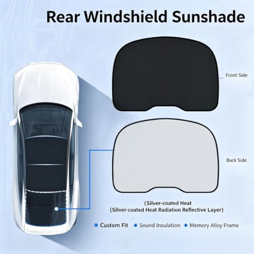 Cortina de Protección UV para Tesla Model Y Juniper Evita Calor en Portón Trasero 7