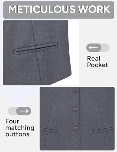 Image of Boy's 4 Button Formal Suit Vest with Tie