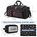 Bosstin Gym Bag for Men & Women, 45L Travel Duffle Sports Duffel Bag Gym Weekender Overnight Backpack with Shoe Compartment (Black)