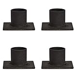 Distressed Iron Taper Holders (4, 2x1.5x1 Inch)