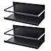 Roysili Magnetic Spice Rack Refrigerator Spice Rack Single Tier Fridge Spice Rack Magnetic Shelf Space Saving Black 2 Pack