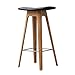 Tabouret De Bar en Bois Massif Tabouret De Bar en Chêne Chaise De Réception Tabouret De Cuisine Nordique Tabouret Haut Créatif (Color : Wood Color, Size : 39 * 30 * 66cm)