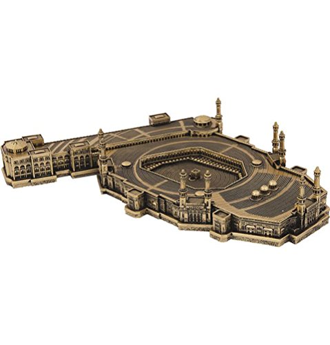 Islamic Home Decor Showpiece Gift Kaba Al Masjid Al Haram Mecca Replica (Gold)