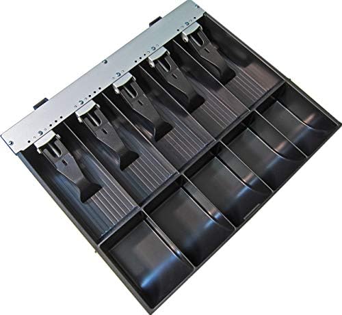 APG Vasario Series Cash Drawer Replacement Tray | Plastic Molded Till for Cash Register| 5 Bill/ 5 Coin Compartments | 14.2" x 2.35" x 12.05" | VPK-15B-2A-BX
