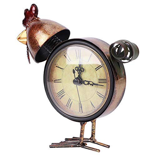 Reloj de mesa de hierro analogico de 15 cm para evitar ruidos y decorar su mesa 6