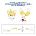 Sonic The Hedgehog Tails 4” Buildable Action Figure – Official Just Toys Collectible with Interchangeable Parts & Accessories Like The Chaos Emerald and Rings