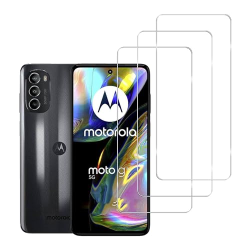 YIFNTANG [3 Piezas] Protector de Pantalla para Motorola Moto G52/G82,Dureza 9H,Vidrio Templado Antiarañazos,Antihuellas,HD Clear,Sin Burbujas,Compatible con Motorola Moto G52/G82
