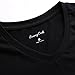Sunshine Code Men's Seamless V-Neck Slim Fit Long Sleeve T-Shirt Undershirt Base Layer Top for Muscular Build, M, Black
