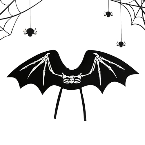 Disfraz De Alas De Murciélago | Suministros Para Fiestas De Halloween No Tejidos | Disfraz Unisex Con Estampado De Esqueleto - Para Pascua Navidad Cumpleaños Eventos Teatro Actores Hombres Mujeres Niñ