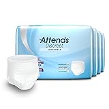 Attends Discreet Incontinence Care Day/Night Extended Wear Protective Underwear with DermaDry Technology for Adults, Medium, Unisex, 16 Count (Pack of 4) (Packaging My Vary)