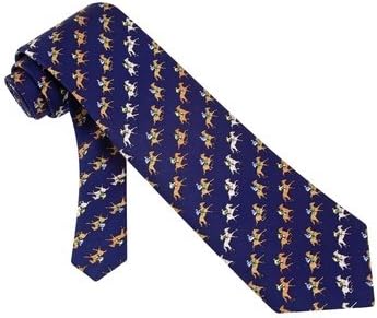 Alynn Men's 100% Silk Blue Horse Racing Derby Win Place Show Tie Necktie