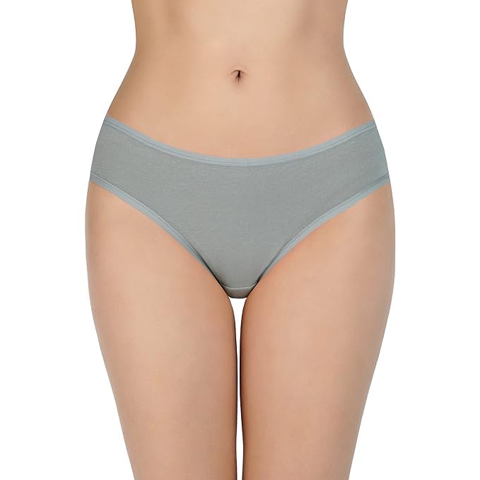 Image of LOURYN KOULYN Solid Low Rise Cotton Bikini Panty Pack(Pack of 3)