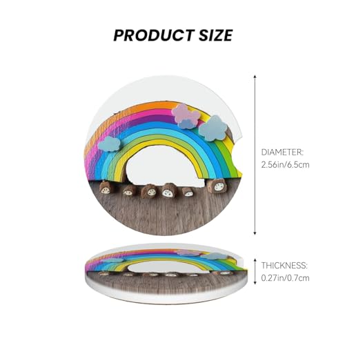2 Posavasos Cerámicos para Portavasos de Auto miniatura 3