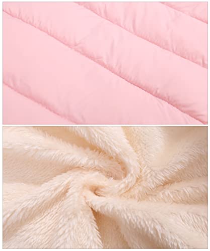 Image of Happy Cherry Boys Girls Winter Thick Jacket Warm Fleece Fur Lining Zipper Hooded Windproof Coat Outwear for 1-7 Years