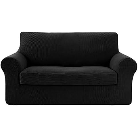 Deconovo Sofabezug Jacquard Sofaüberwurf Stretch Couchüberwurf Sofahusse Wohnzimmer Cover
