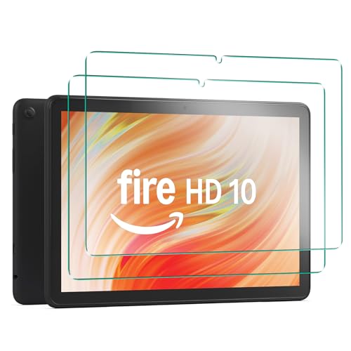 GOZOPO Folia ze szkła hartowanego do Amazon Fire HD 10 (13. generacja, wersja z 2023 r.), osłona ekranu o twardości 9H [2 sztuki]