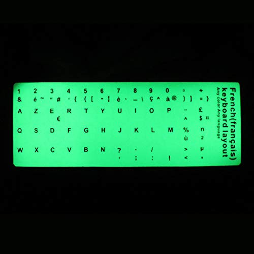 Pegatinas fluorescentes para teclado impermeables miniatura 6