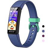 Fitness Tracker Watch for Kids, IP68 Waterproof Activity Tracker, Heart Rate Sleep Monitor, 11 Sport Modes Calorie Step Counter with Alarm Clock and Reminder, Great Gift for Boys Girls Teens (Blue)