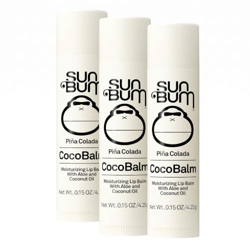 Sun Bum Piña Colada Cocobalm | Hydrating Lip Balm with Aloe |Paraben Free, Silicone Free, | 0.15oz Stick (20-48058) (Pack of 3)