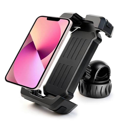 NorSouth Motorcycle Phone Mount, [1s Auto Lock][100mph Military Anti-Shake] Bike Phone Holder for Bicycle, [10s Quick Install] Handlebar Phone Mount, Compatible with iPhone, Samsung, All Cell Phone
