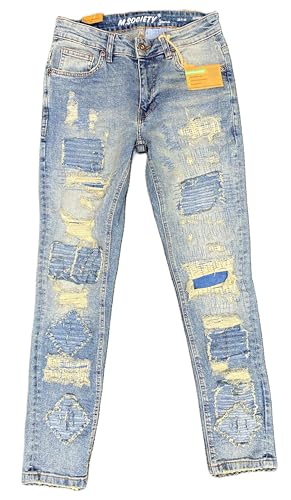 M-SOCIETY Mens Streched Mud Jeans MS-80310