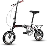 Kcolic Bici Pieghevole 12 Pollici, Bici Città Compatta, Per Studenti Adulti, Mini Bici Pieghevole Leggera Per Bici Lavoro B,12inch