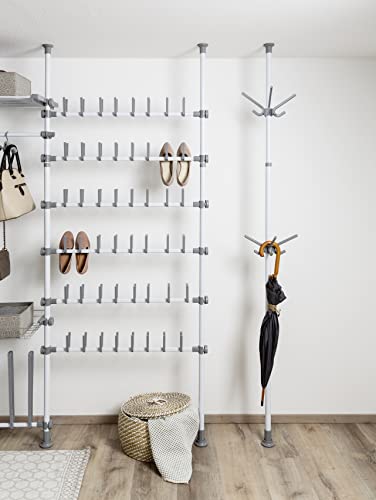 WENKO Teleskop-Stange Herkules, Erweiterung zum Teleskop-System Herkules, Ergänzungs-Stange, Metall, Ø 7,5 x 165-300 cm, Weiß