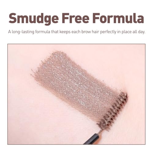Image of PERIPERA Speedy Skinny Brow Mascara (04 ASH BROWN), Tinted Eyebrow Mascara with Slim Precision Brush, Clump-Free Natural Brows, K Beauty, Korean Makeup