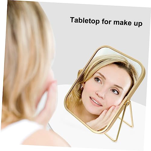 Espejo de maquillaje Ipetboom giratorio 360° con soporte metálico miniatura 5