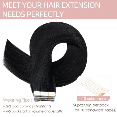 Silk-co Extension Adesive Capelli Veri 20 Fasce #1...