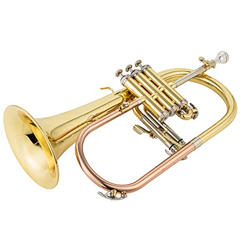 Aurosus Sfh-8336 Trigger Flugelhorn With 3Rd Valve Trigger Rose Brass Leadpipe Nickel Silver Outer Slides Yellow Brass Bell Lacquer Finish #TOP2