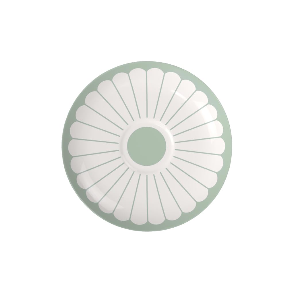 Villeroy & Boch – Fleur Cappuccino Cup Saucer, Dimensions: Approx. 17.5 × 17.5 × 2.5 cm, Green, Dishwasher-Safe & Microwave-Safe, Floral Decor, Premium Porcelain Coffee Cup Saucer