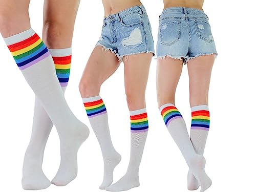 Image of ToBeInStyle Women's Colorful Patterned Design Knee High Socks