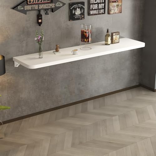 Mesa plegable montada en la pared, mesa de pared flotante, mesa de comedor colgante para espacios pequeños, escritorio plegable para restaurantes, Apto para uso doméstico o comercial (120x30cm)