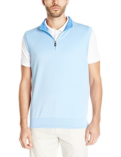 Fairway & Greene Men's Caves Quarter Zip Tech Vest, XX-Large, Resolution Blue