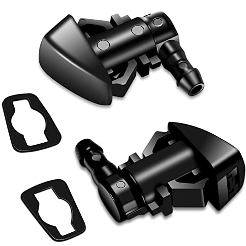 Windshield Washer Nozzle Kit Fit For 2005-2016 Jeep Grand Cherokee, 2005-2013 Chevy Malibu, 2005-2010 Pontiac G6, 2007-2010 Saturn Aura, Replace #55372143Ab, 15247800, 55156427Ab, 55079049Aa, 2Pcs #TOP6