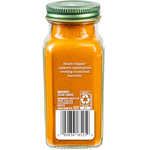 Image of Simply Organic Ground Turmeric Root, 2.38 Ounce, Distinct Aroma, Ginger & Pepper-Like Flavor, Kosher, Non GMO (Pack of 3)