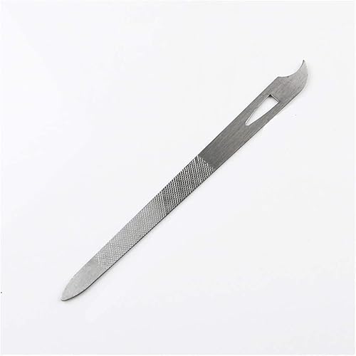 Lima de uñas de acero inoxidable y limpiador de cama de uñas, adecuado para pedicura profesional y manicura, 1 paquete