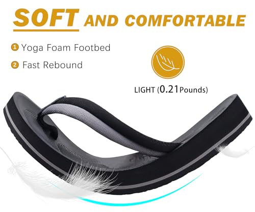 Image of COFACE Flip Flops For Women with Arch Support Comfortable Yoga Mat Orthopedic Sandals Lightweight Womens Flip-Flop