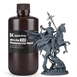 ELEGOO ABS-Like Resin 3.0 8K Resin, 405nm UV-Curing 3D Printer Resin Best for 8K/9K/12K/14K/16K LCD 3D Printer Space Gray 1KG