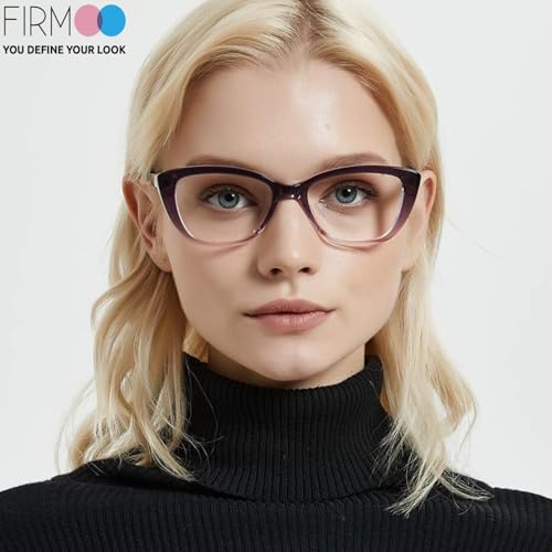 Image of Firmoo Blue Light Blocking Computer Reading Glasses Vintage Cateye Acetate Frame for Women 0.5x-3.0x