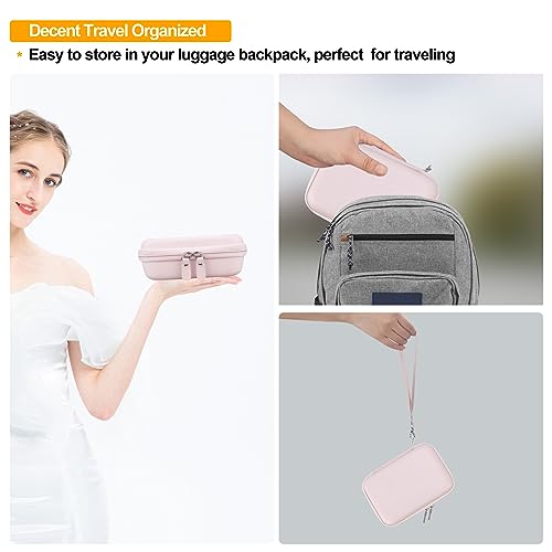 Image of Elonbo Carrying Case for KODAK Mini 2 Retro 2x3 inch P210R 4PASS Portable Photo Printer, Kodak Mini Instant Digital Camera Hard Travel Bag Storage Holder, Pocket Fits Film Cartridge, Inside Pink