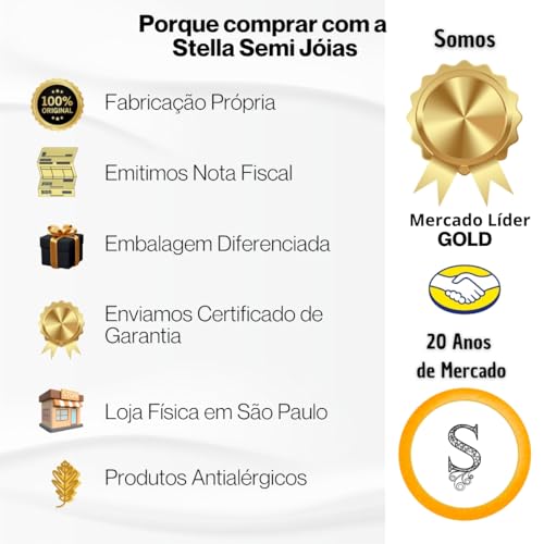 Colar Feminino Fé Pedras de Zircônias Semi Joia Banhado Ouro