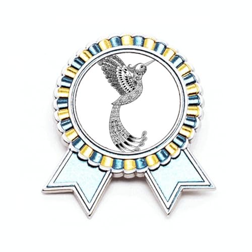 Broche longue plume oiseau en métal pour un cadeau d'anniversaire mémorable