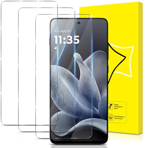 GiiYoon-3 Piezas Protector de Pantalla para Motorola Edge 70 5G Cristal Templado, [Sin Burbujas] [Cobertura Completa] [9H Dureza] Vidrio Templado HD Protector Pantalla