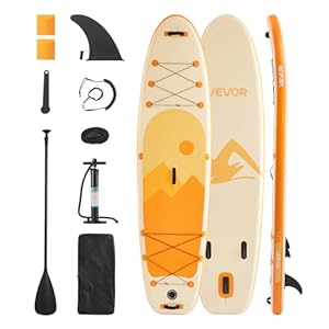 VEVOR aufblasbares Stand Up Paddle Board (304,8 x 83,8 x 15,2 cm) Paddleboard, Komplettset inkl. Pumpe Paddel Finne Rucksack, Knöchelleine Gurt, rutschfestes Deck für Jugendliche und Erwachsene