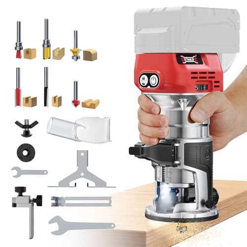 Cordless Router Tool Compatible with Milwaukee Battery(Tool Only), 800W Brushless