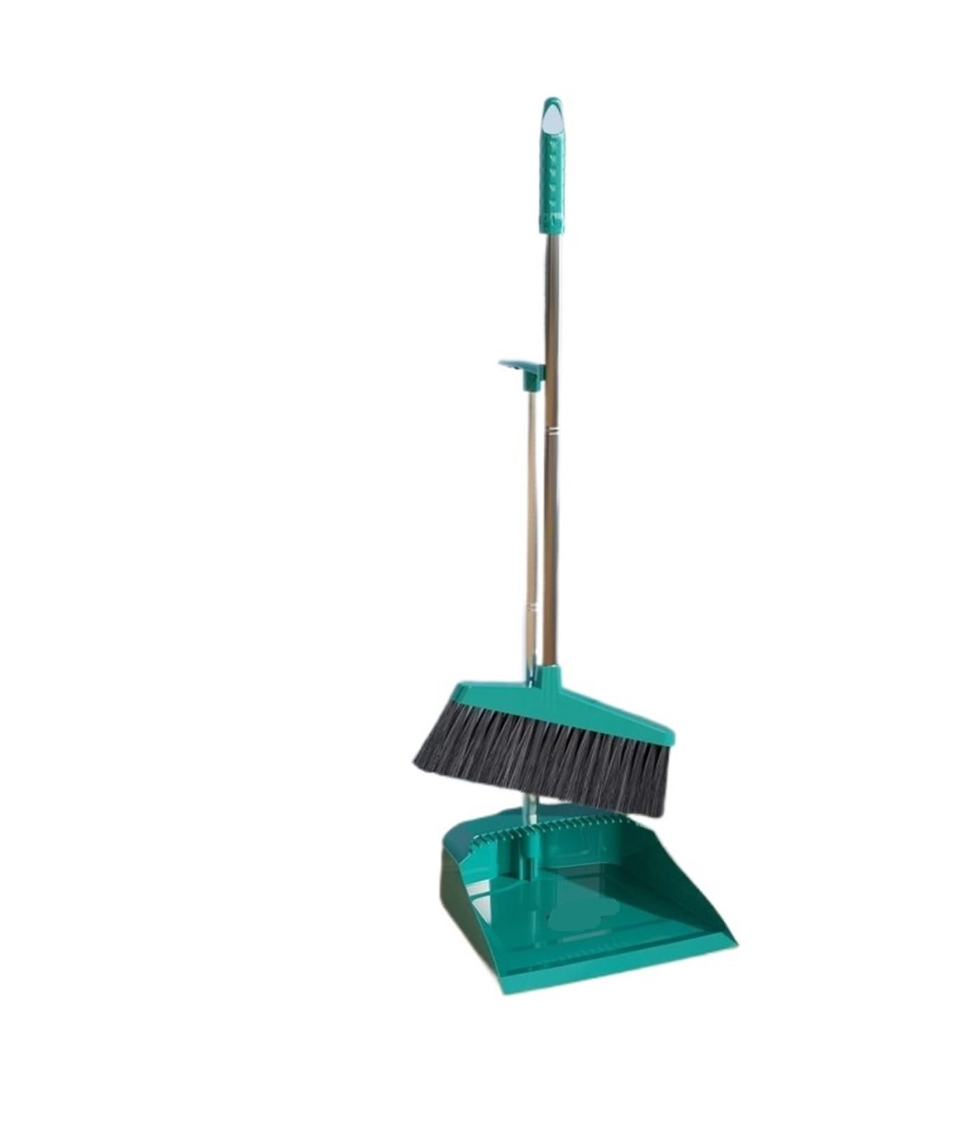 Broom Set Dustpan Household Combination Non-Stick Hair Sweeping Tool Indoor Cleaning Utensils Plastic(Green (set of two))